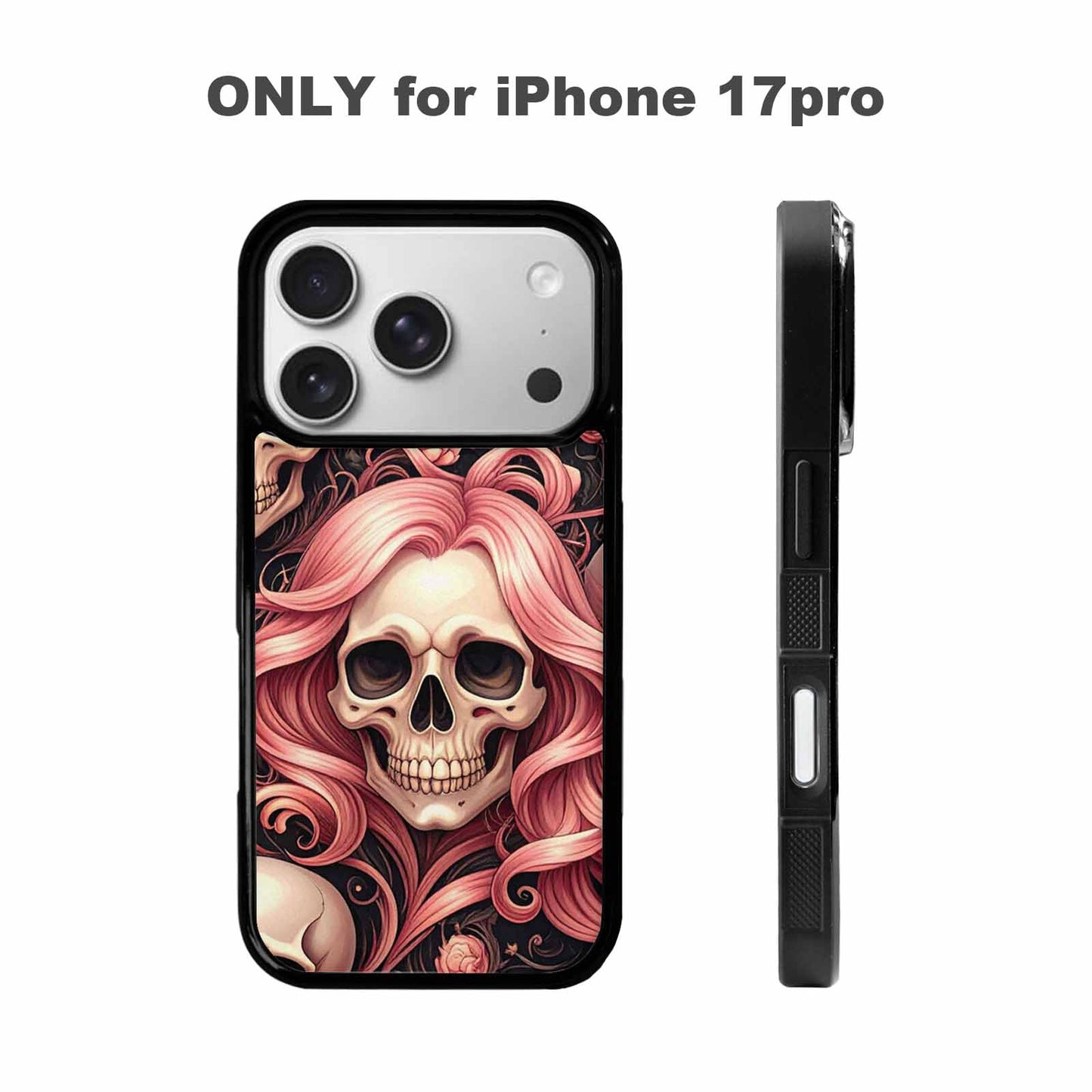 iPhone 17 Pro Case — Skull Dark Art Gothic Print Gothic, Custom Designed Case Cover