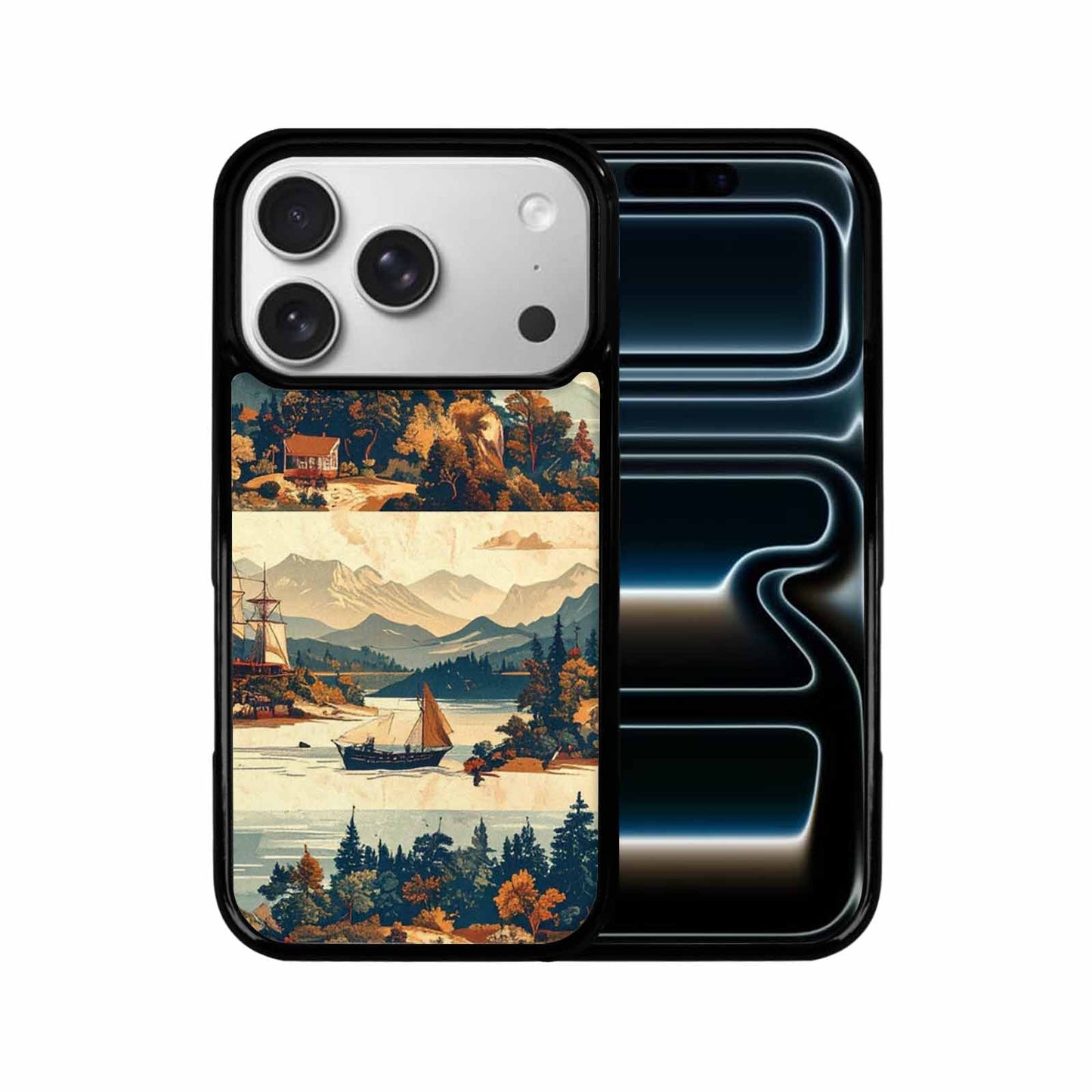 iPhone 17 Pro Case — Vintage Travel Artwork Pattern Retro Vintage, Custom Designed Case Cover