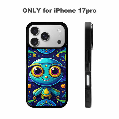 iPhone 17 Pro Case — Alien Ufo Cartoon Art Pattern Alien, Custom Made Phone Cover