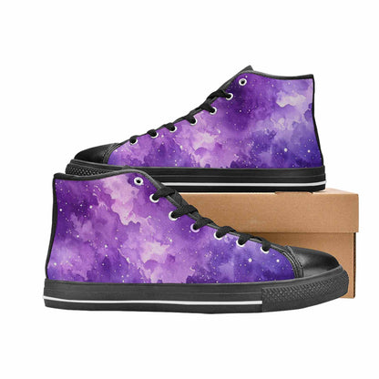 WOMEN'S Galaxy Art - High Top Canvas Dark Academia Custom Shoes