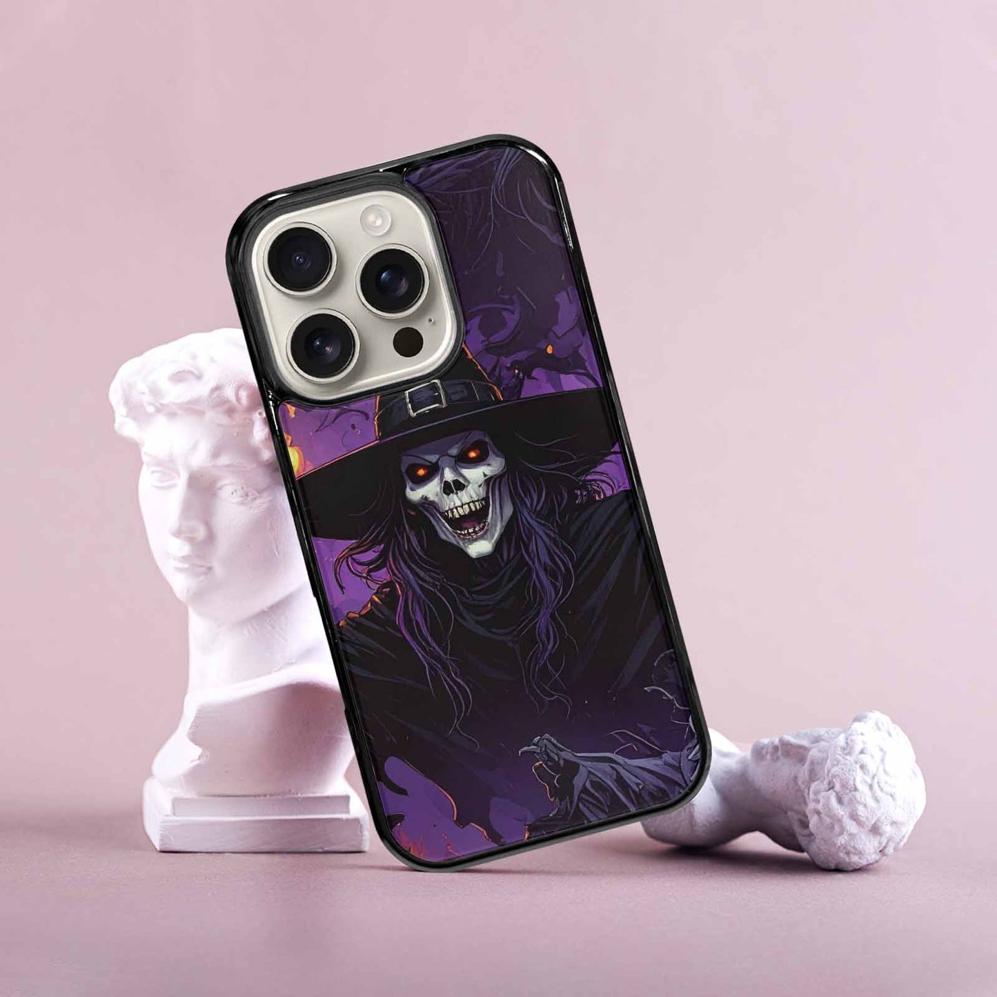 iPhone 16 Pro Case — Scary Horror Halloween Art Print Edge, Customized Protective Case