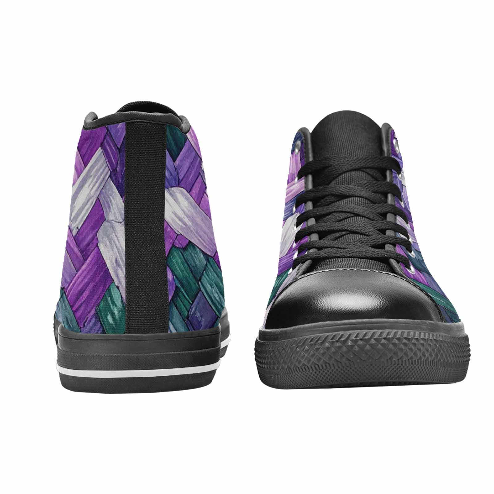MEN'S Genderqueer Flag Color High Top Canvas Surreal Shoes
