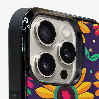 iPhone 15 Pro Max Case — Sunflowers Hundreds Of Skulls Art Seamless, Custom Phone Case