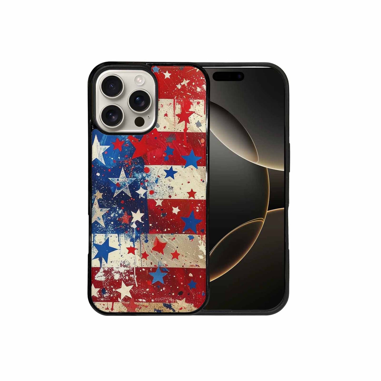 iPhone 16 Pro Max Case — Patriotic Stars And Stripes American Stars, Custom Print Case Cover