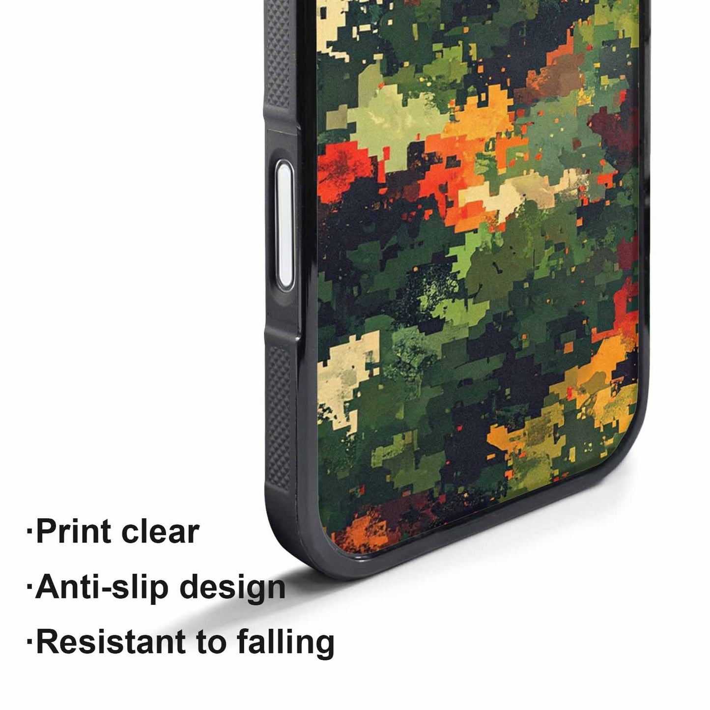 iPhone 17 Pro Max Case — Small Military Camouflage Blotch Camo, Custom Made Phone Cover