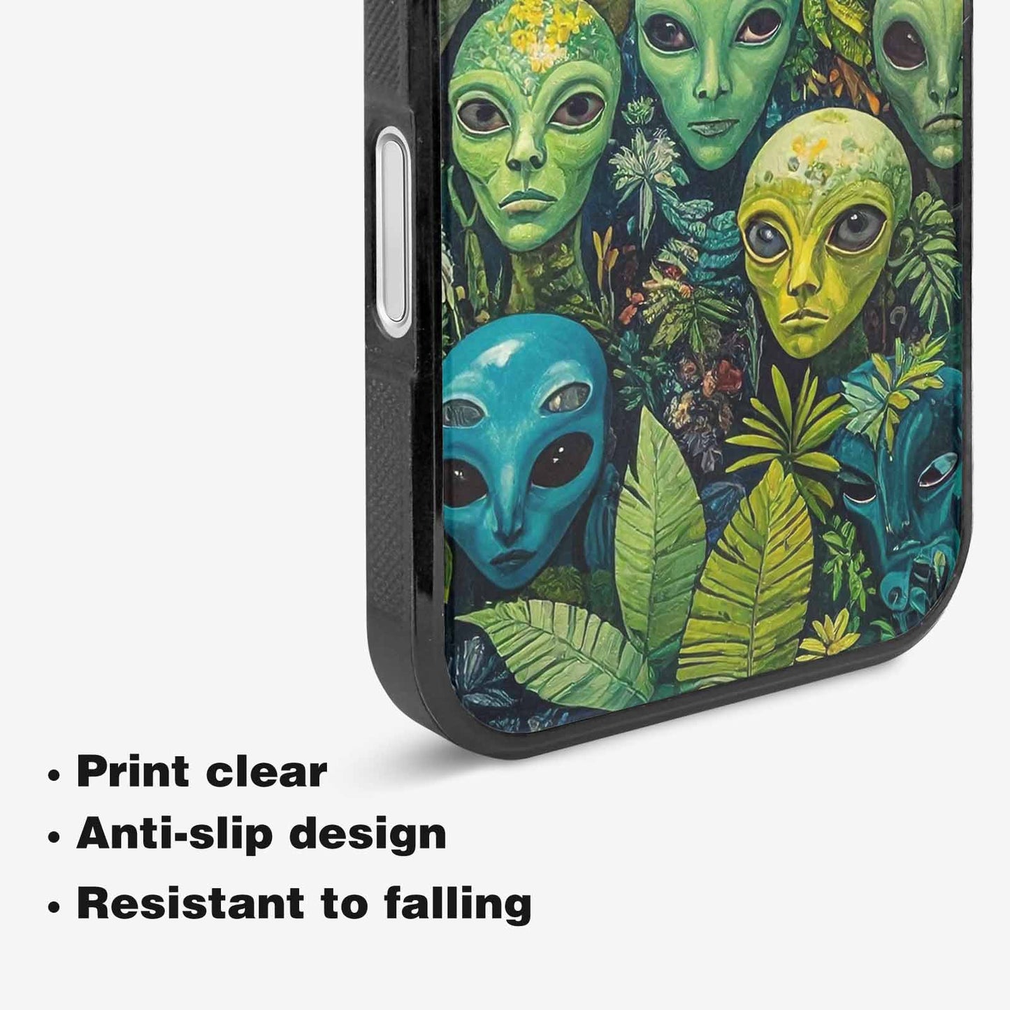 iPhone 16 Plus Case — Aliens Pattern Hundreds Of Sma Bcn, Custom Art Phone Cover