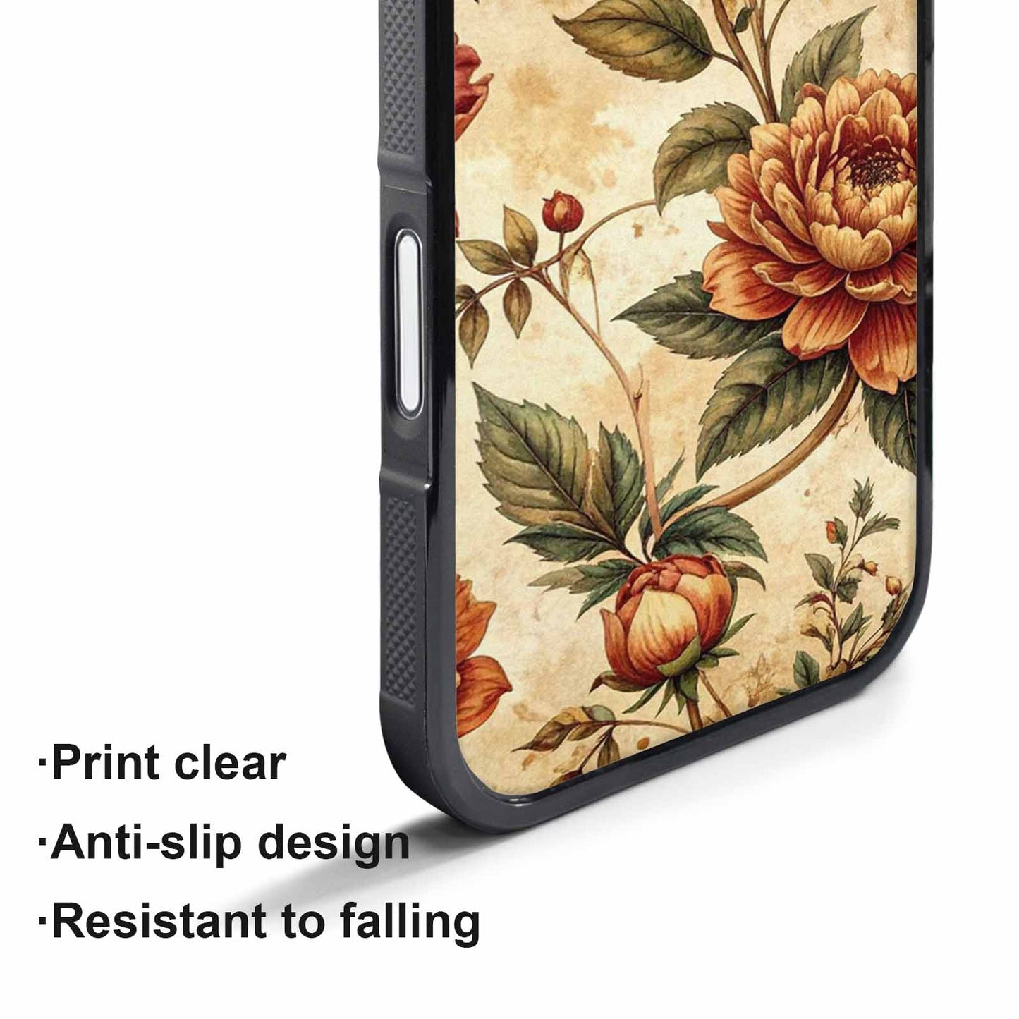 iPhone 17 Pro Case — Vintage Botanical Art Pattern Floral, Custom Designed Case Cover