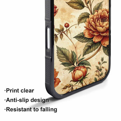 iPhone 17 Pro Case — Vintage Botanical Art Pattern Floral, Custom Designed Case Cover