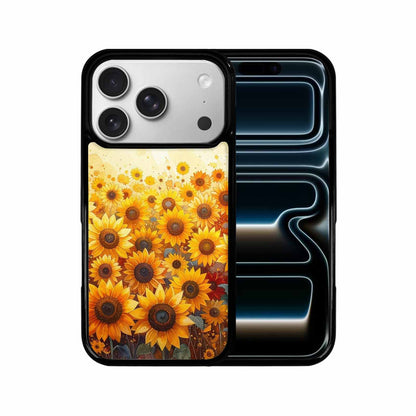 iPhone 17 Pro Case — Full Color Vibrant Sunflower Burst Floral, Personalized Phone Case