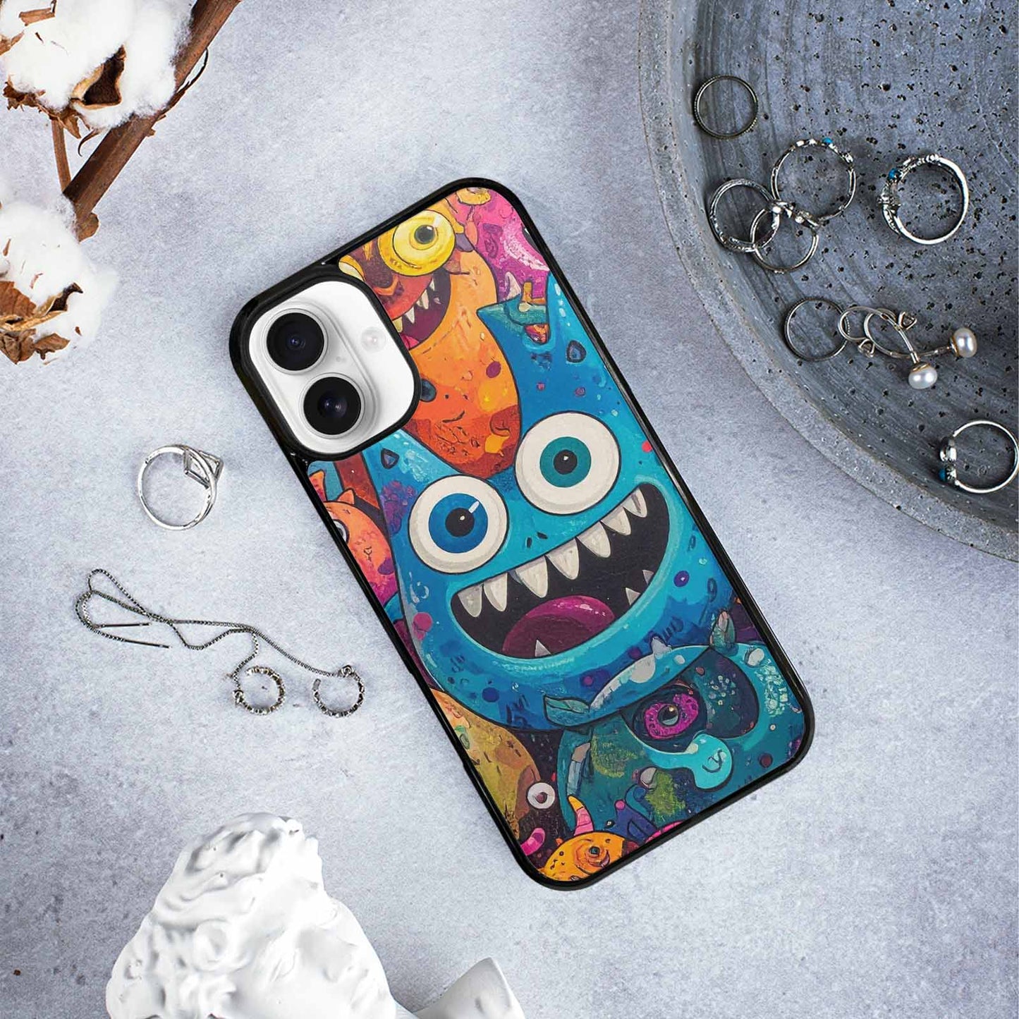 iPhone 16 Plus Case — Goofy Cartoon Monster, Unique Phone Case Design