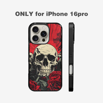 iPhone 16 Pro Case — Skull Dark Art Gothic Print, Custom Made Phone Cover