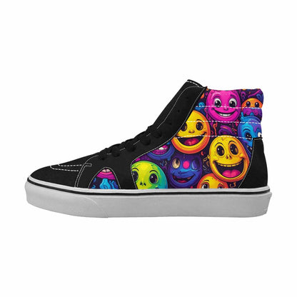 MEN'S Funny Looking Cartoon High Top Canvas Wallpaper Art Shoes