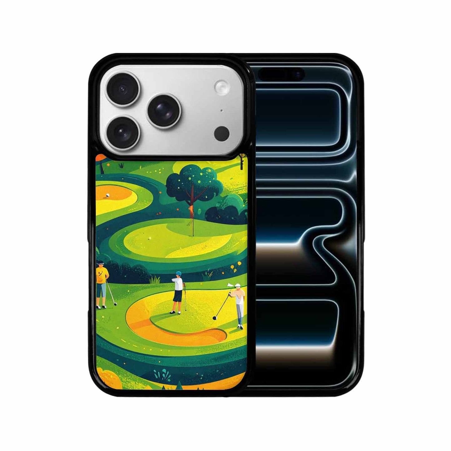 iPhone 17 Pro Case — Golf Cartoon Art Pattern Cartoon Cute, Custom Print Case Cover