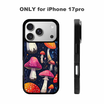 iPhone 17 Pro Case — Vivid Winter Mushroom Seamless Cartoon Cute, Custom Print Case Cover