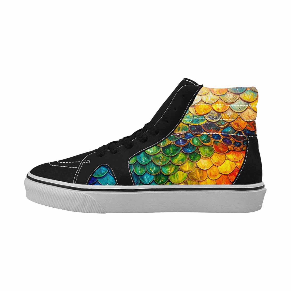 MEN'S Reptile Scale High Top Canvas Dreamlike Custom Shoes