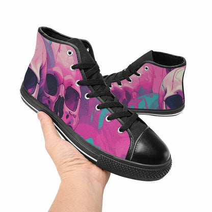 WOMEN'S Thousands Of Skulls High Top Canvas Cottagecore Shoes
