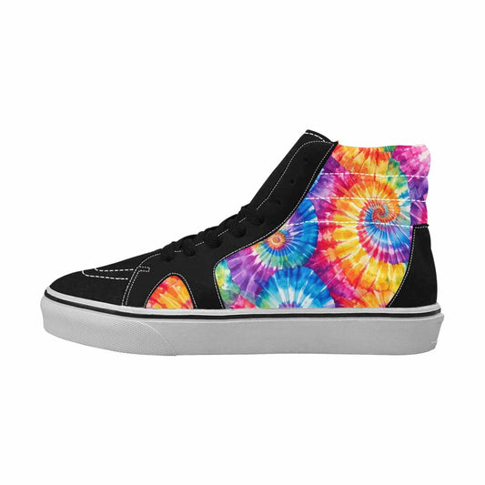 MEN'S Tie Dye Swirl High Top Canvas Dreamcore Custom Sneakers
