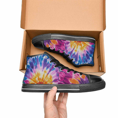 WOMEN'S Tie Dye Mixed Style High Top Canvas Dark Academia Custom Shoes