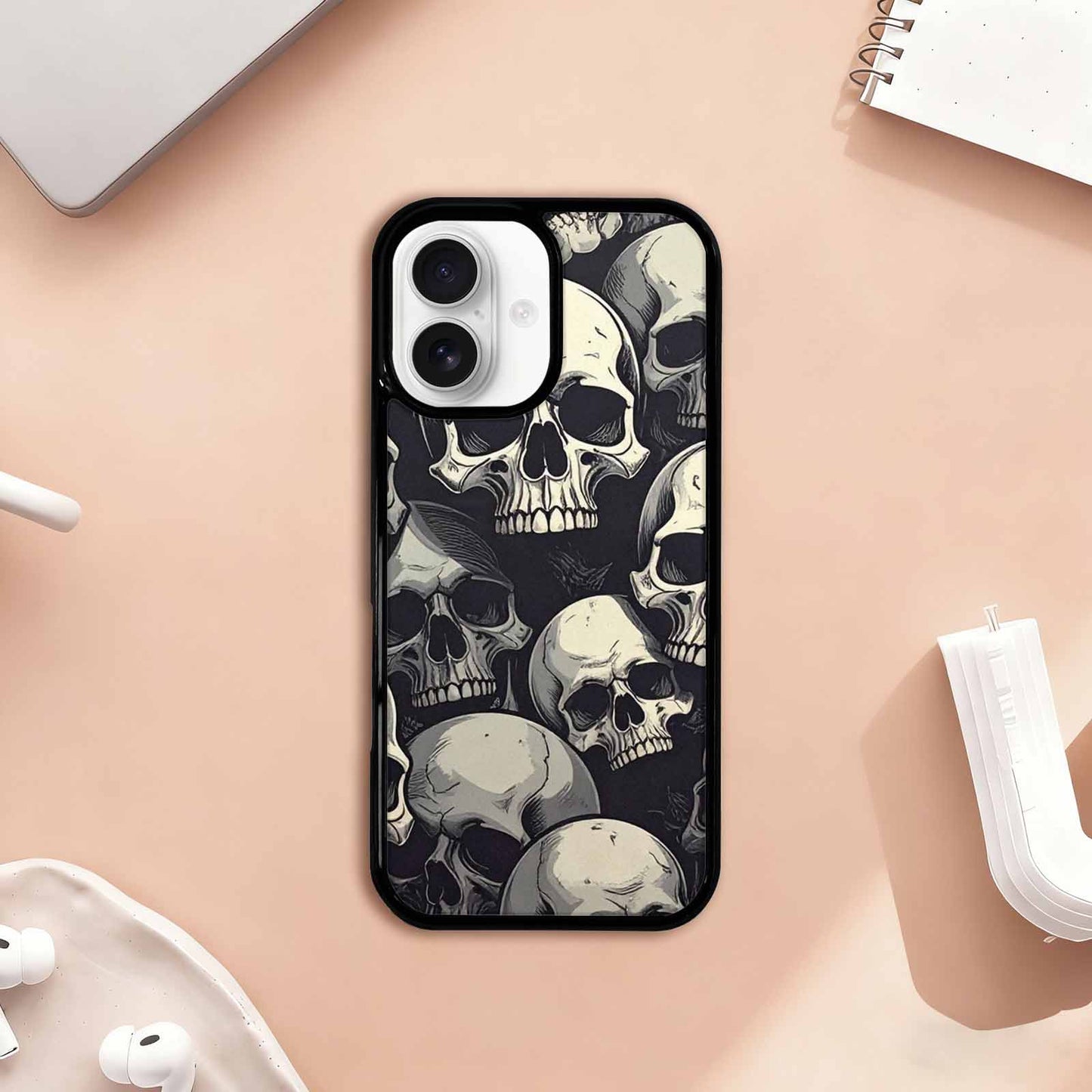 iPhone 17 Case — Skull Dark Art Gothic Print Gothic, Custom Designed Case Cover