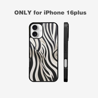 iPhone 16 Plus Case — Modern Zebra Stripe, Custom Art Phone Cover