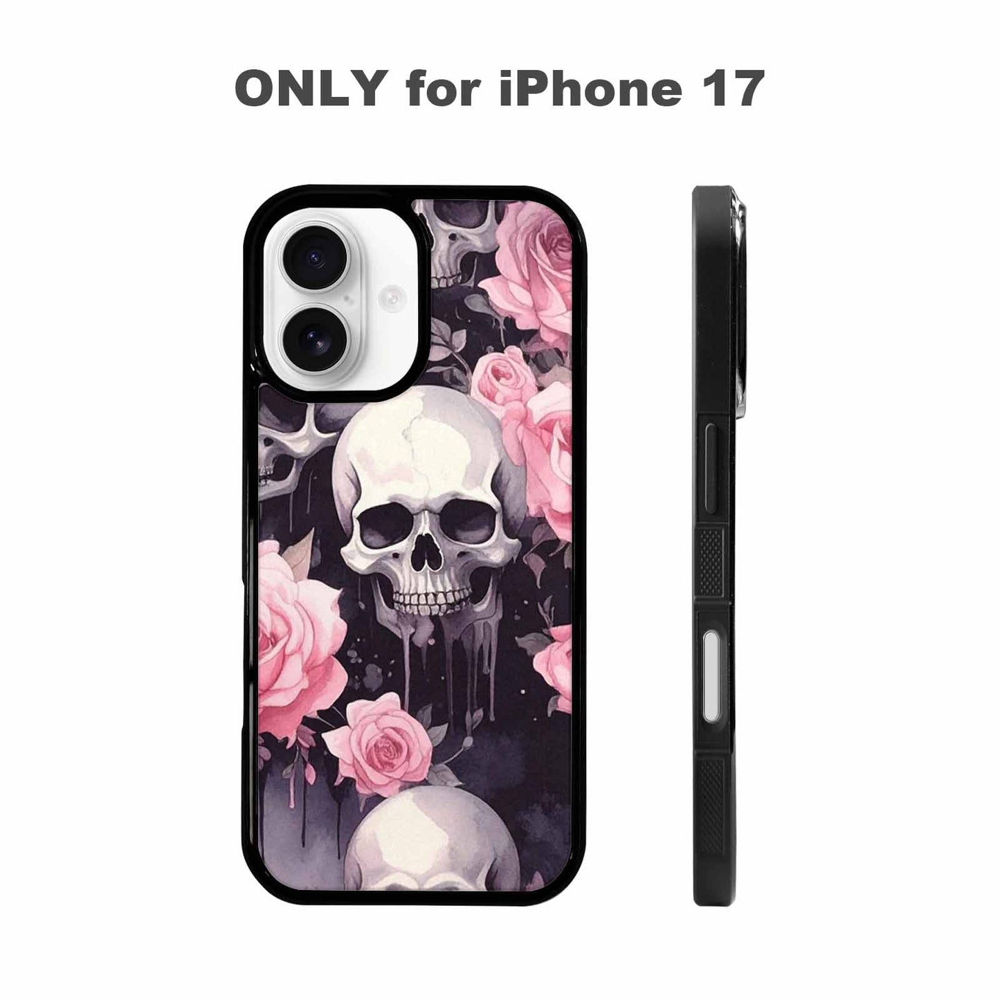 iPhone 17 Case — Skull Dark Art Gothic Print Gothic, Custom Made Phone Cover