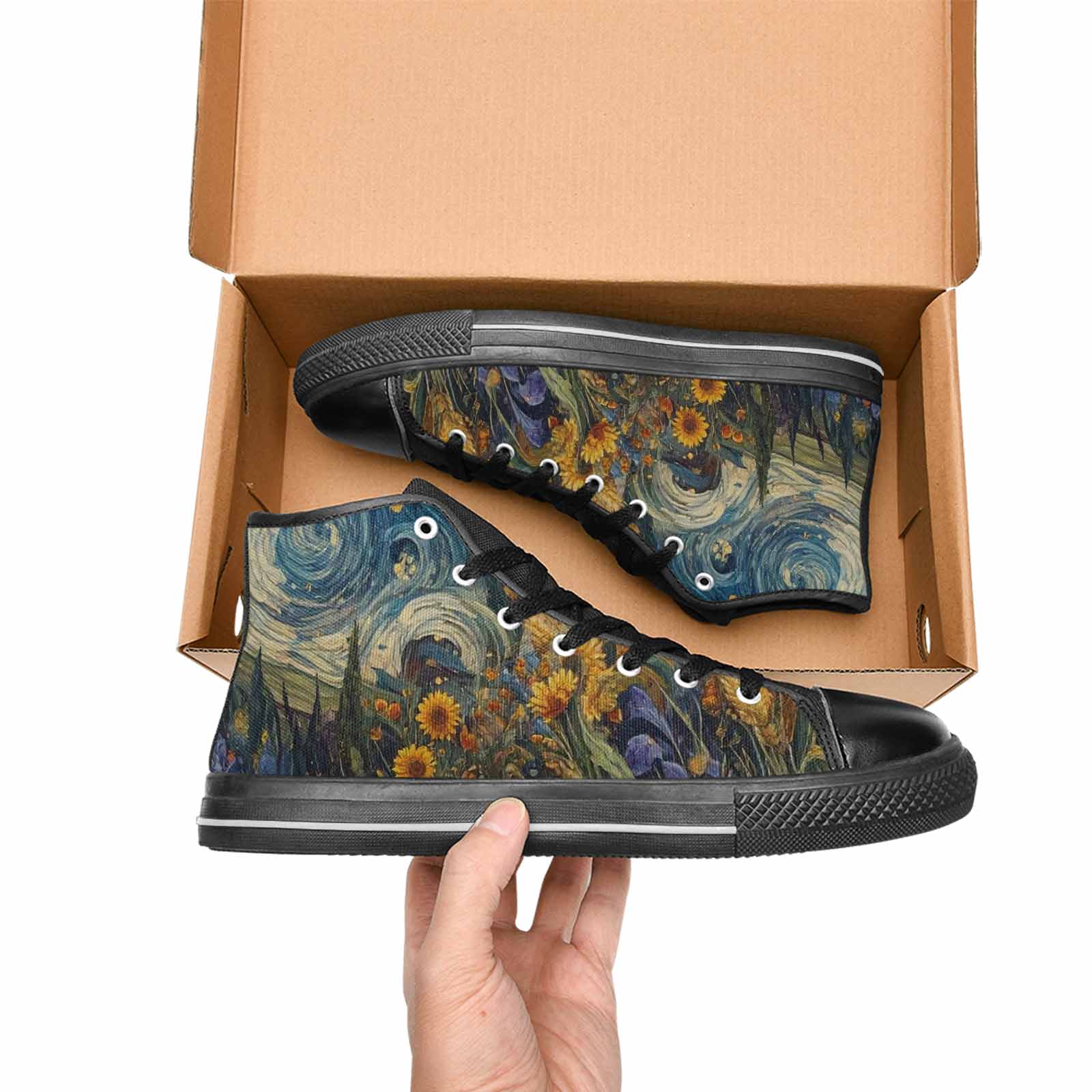 MEN'S Blend All Versions High Top Canvas Grunge Custom Sneakers
