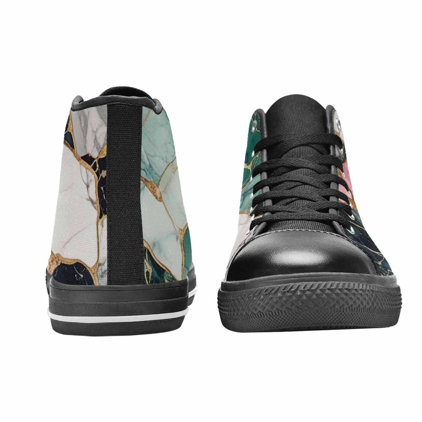 MEN'S Marble Stone Texture High Top Canvas Aesthetic Custom Sneakers