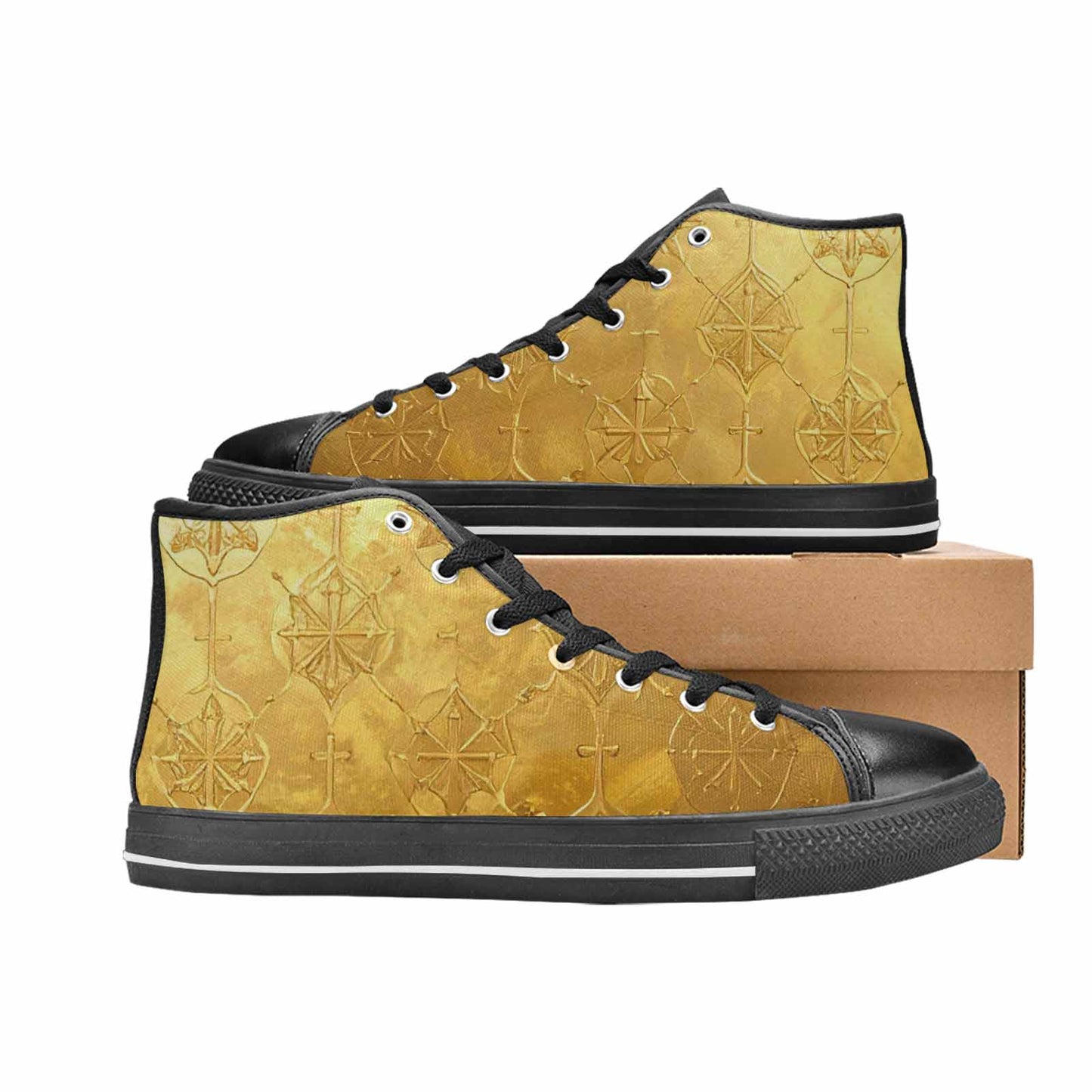 MEN'S Cross Faith Iconography High Top Canvas Surreal Custom Shoes