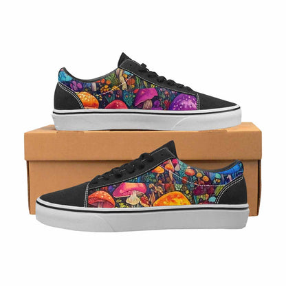WOMEN'S Mushrooms (general) Mushrooms Pa Lace-Up Canvas Grunge Custom Shoes