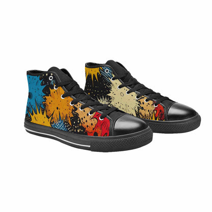 WOMEN'S Comic Book Halftone High Top Canvas Dreamcore Sneakers