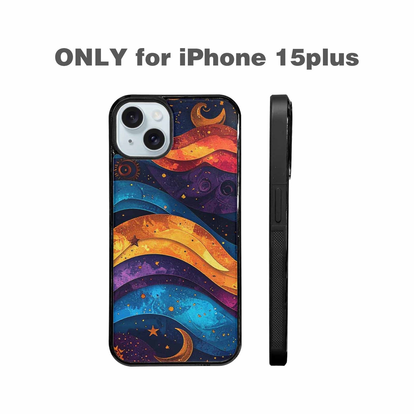iPhone 15 Plus Case — Steampunk Galaxy Art Seamless Pattern Vibrant, Customized Protective Case