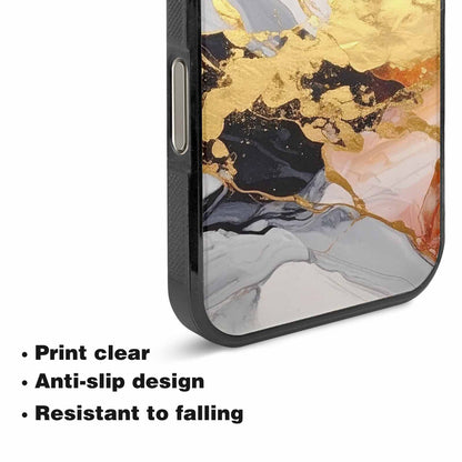 iPhone 16 Pro Max Case — Marble Vein Marble Veins Pattern Hundreds, Custom Print Case Cover