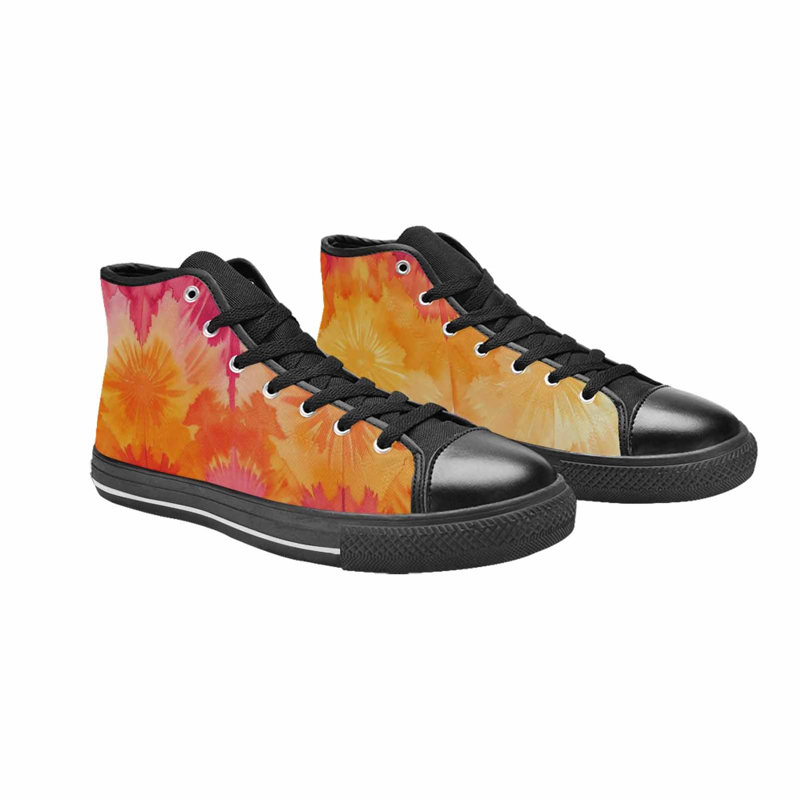 MEN'S Tie Dye - High Top Canvas Dark Academia Custom Sneakers