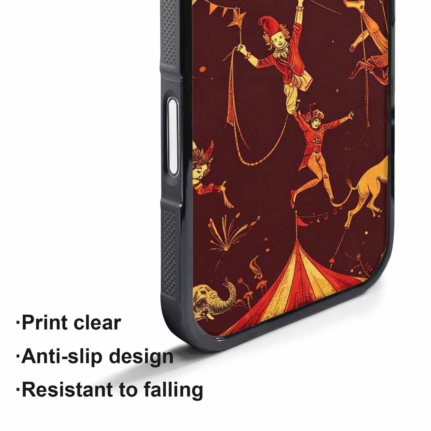 iPhone 17 Pro Case — Vintage Circus Art Pattern Retro Vintage, Custom Printed Phone Case