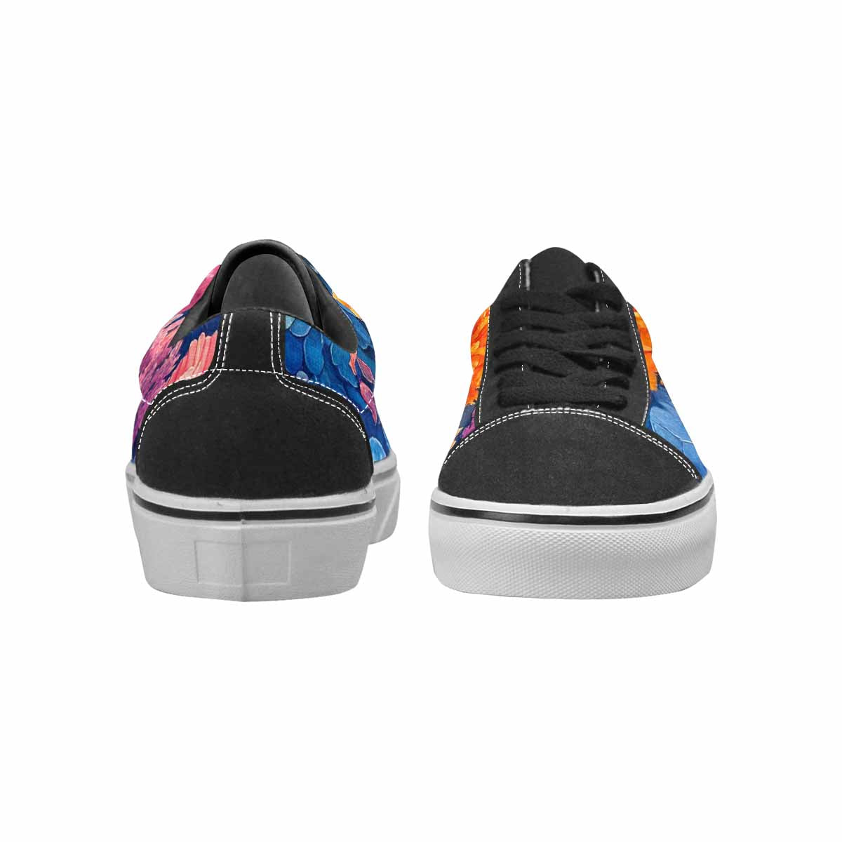 WOMEN'S Fish Scale Coral Canvas Lace-Up Vibrant Chaos Sneakers