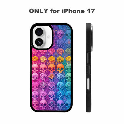 iPhone 17 Case — Ornate Candy Color Skull Gothic Skulls, Personalized Phone Case