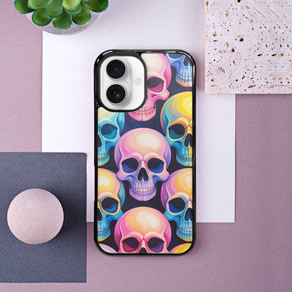iPhone 16 Case — Dripping Candy Skulls Custom, Custom Print Case Cover