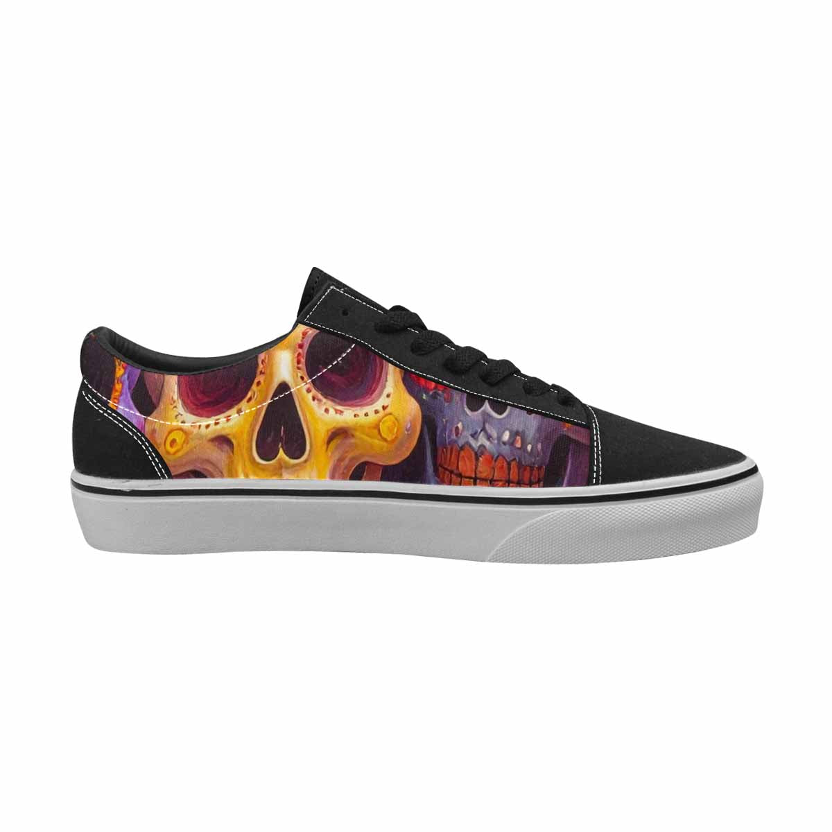 WOMEN'S Sugar Skulls Melting Sugar Lace-Up Canvas Dreamcore Custom Shoes
