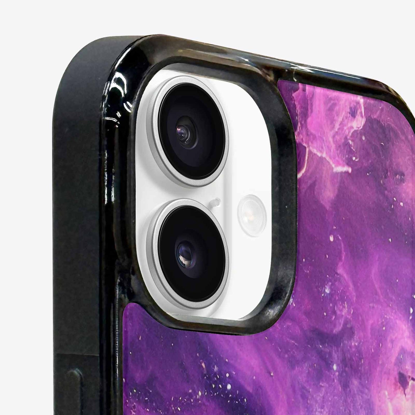 iPhone 16 Plus Case — Purple Color Tones Nebula Texture With, Original Design Phone Case