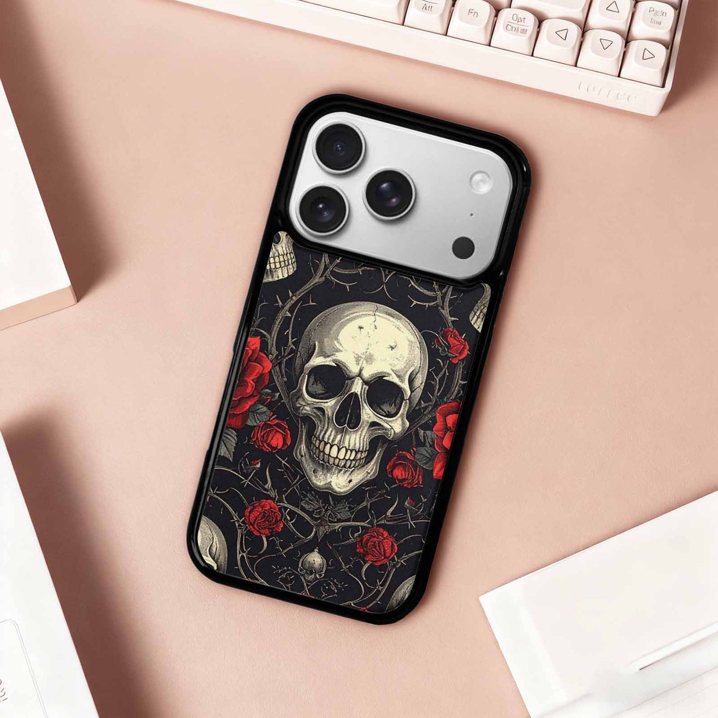 iPhone 17 Pro Case — More Skulls Overlapping Everywhere Ornate Gothic, Custom Art Phone Cover