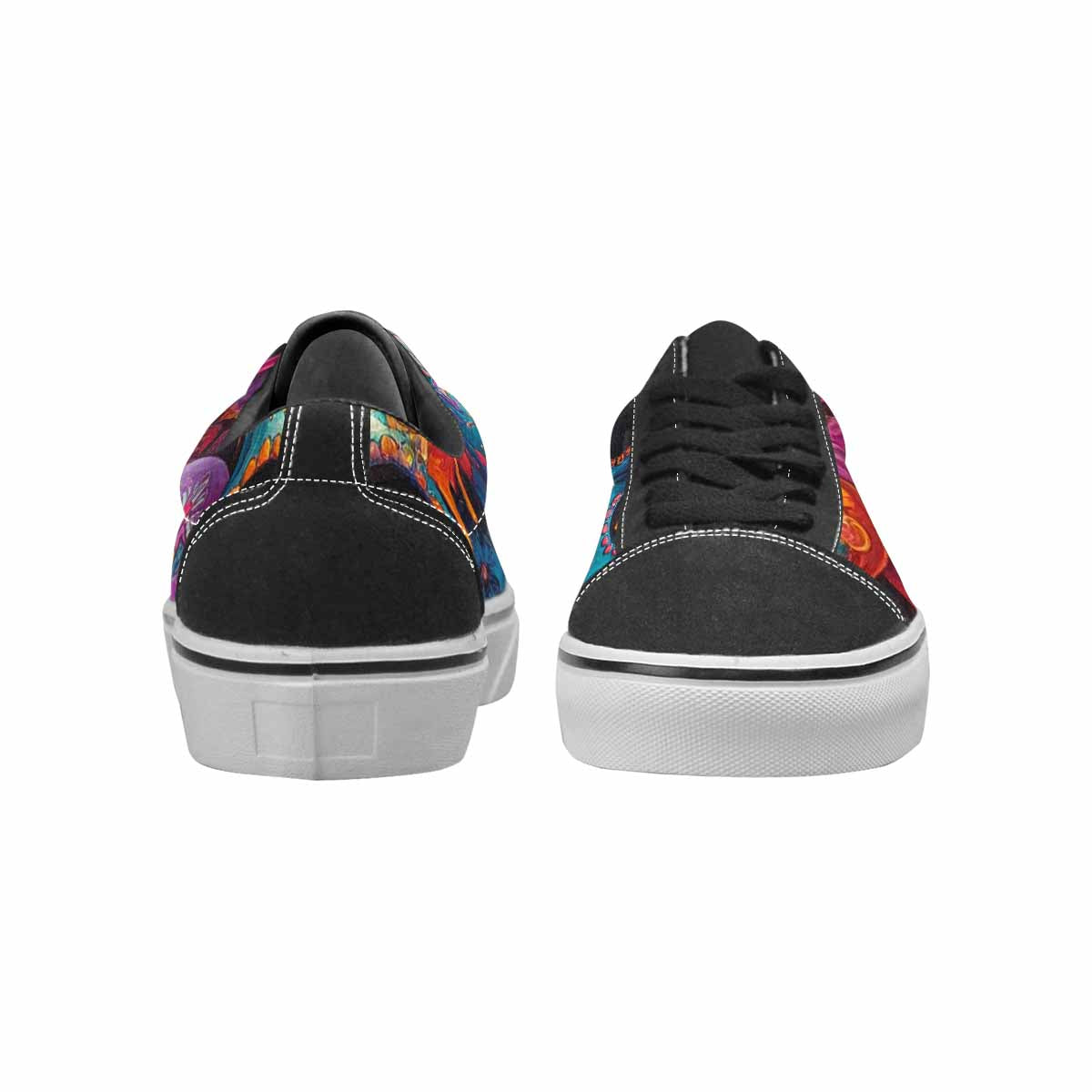 WOMEN'S Sugar Skulls Melting Sugar Lace-Up Canvas Cottagecore Custom Sneakers