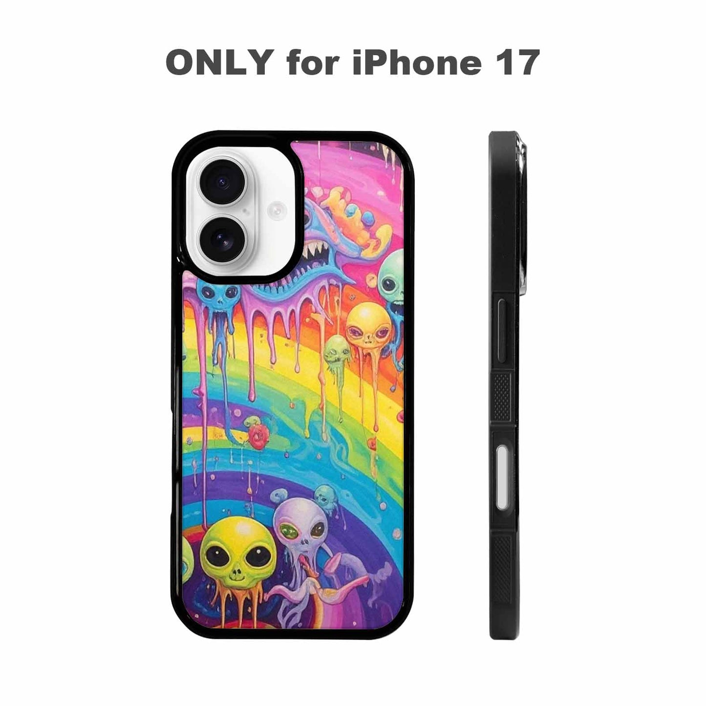 iPhone 17 Case — Aliens Tie Dyemelting Aliens Tie Dye, Custom Print Case Cover
