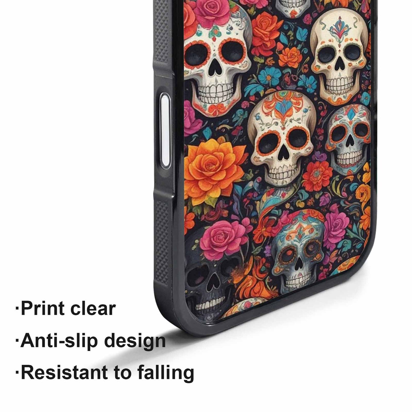 iPhone 17 Pro Case — Small Skull Pattern Randomly Varying Gothic, Original Design Phone Case