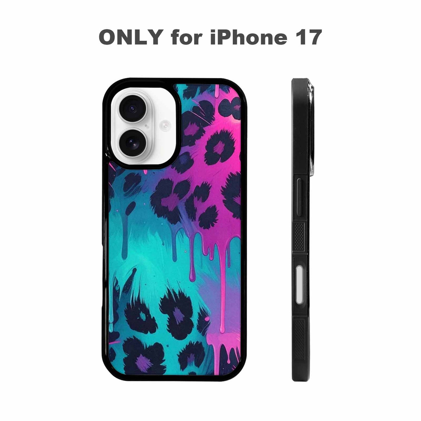 iPhone 17 Case — Leopard Melting Neon Animal Print, Custom Made Phone Cover