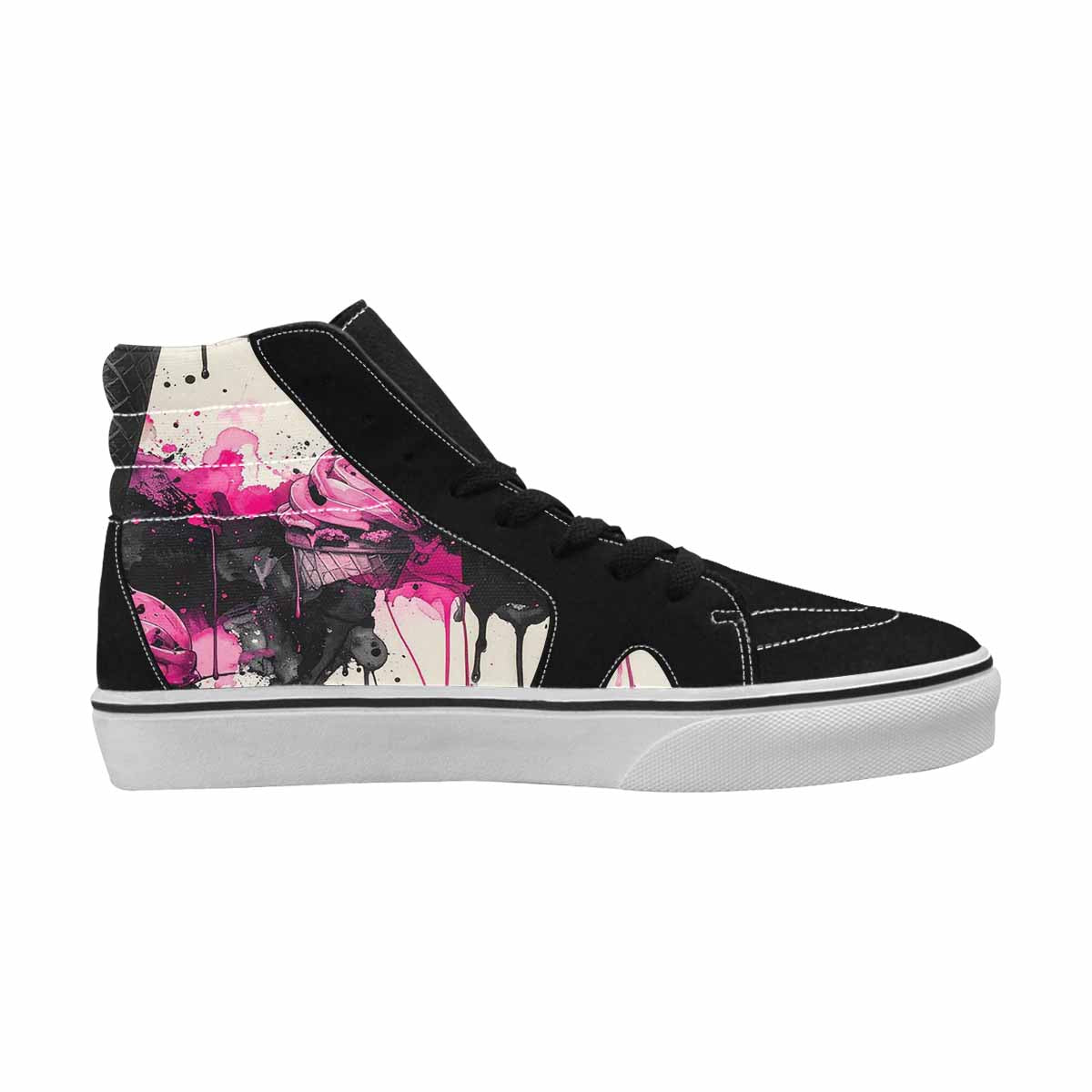 MEN'S Ice Cream Motif High Top Canvas Aesthetic Shoes