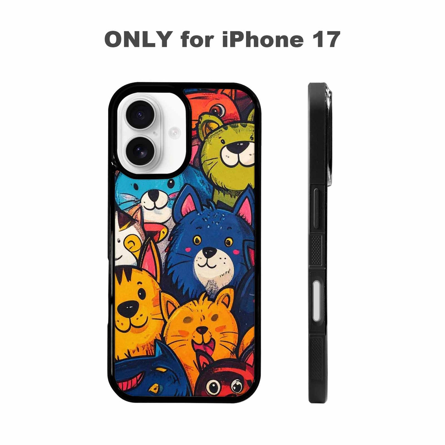 iPhone 17 Case — Seamless Tileable Pattern Of Cartoon Cute, Custom Designed Case Cover