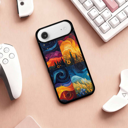 iPhone 17 Air Case — Small Van Gogh Style Swirl Galaxy, Original Design Phone Case