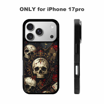 iPhone 17 Pro Case — Skull Dark Art Gothic Print Gothic, Custom Printed Phone Case