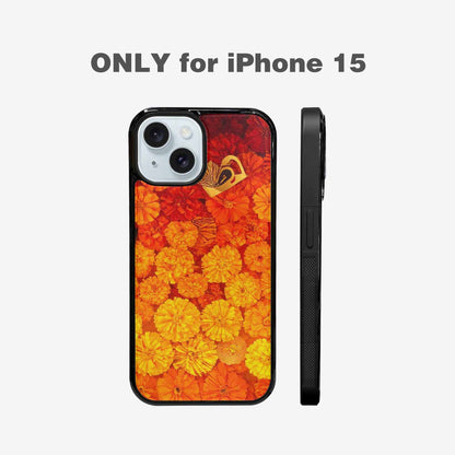 iPhone 15 Case — Marigold Day Of The Dead Marigold, Custom Art Phone Cover