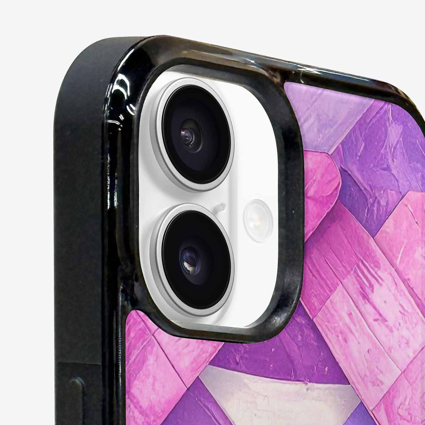 iPhone 16 Case — Bisexual Flag Color Theme Small Rainbow, Custom Designed Case Cover